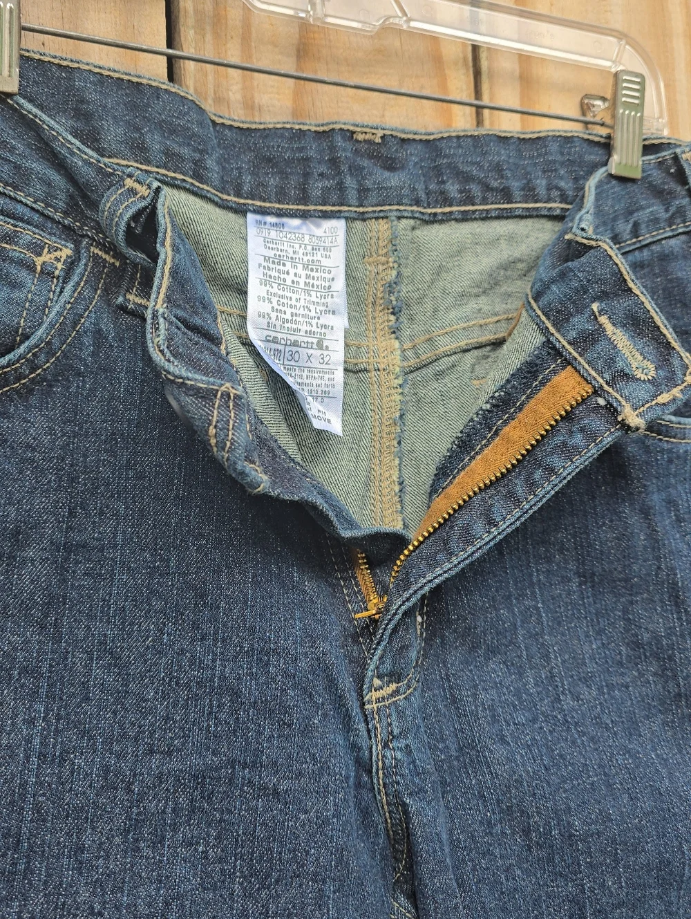 FR Carhatt 1212 CAT 2. Dark Wash Straight Leg Jeans